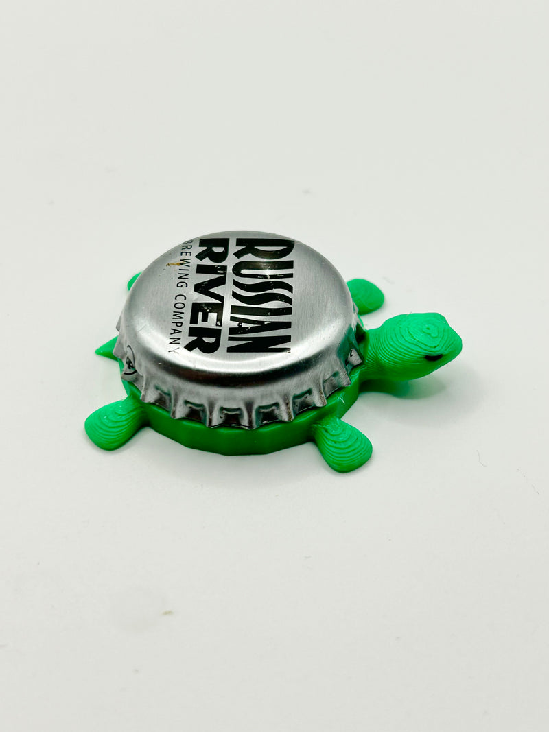 Russian River Brewing - Bottle Cap Magnet Turtle Shell Shocked Art