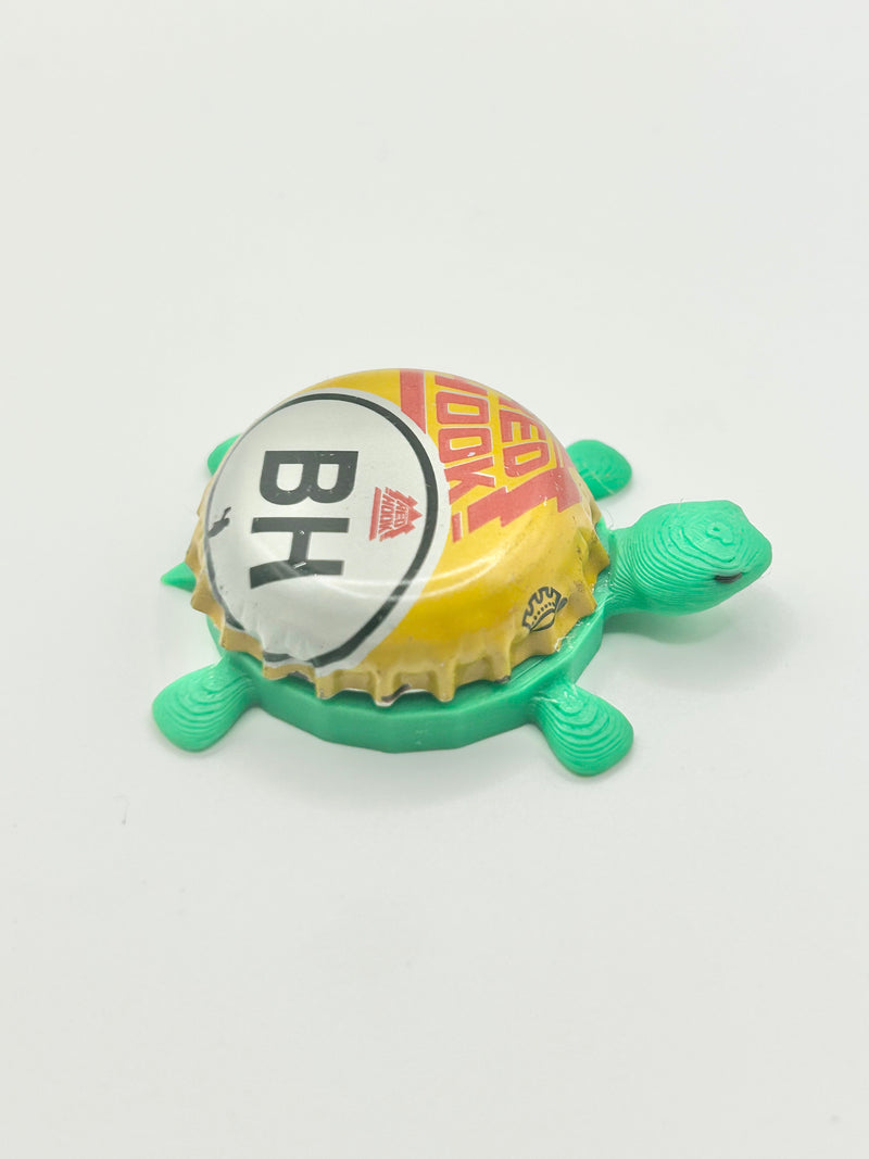 Red Hook Yellow (BH Ben Harris) - Bottle Cap Magnet Turtle Shell Shocked Art