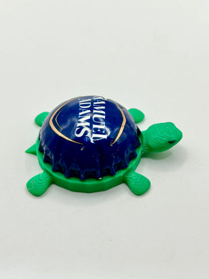 Sam Adams (Dome Shell) - Bottle Cap Magnet Turtle Shell Shocked Art