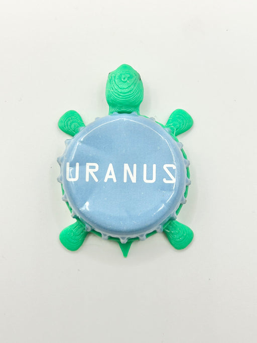 Bell's Uranus - Bottle Cap Magnet Turtle Shell Shocked Art