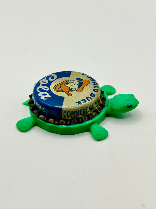 Donald Duck Cola Soda (Vintage) - Bottle Cap Magnet Turtle Shell Shocked Art