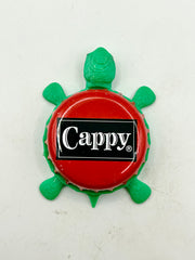 Cappy Soda - Bottle Cap Magnet Turtle Shell Shocked Art