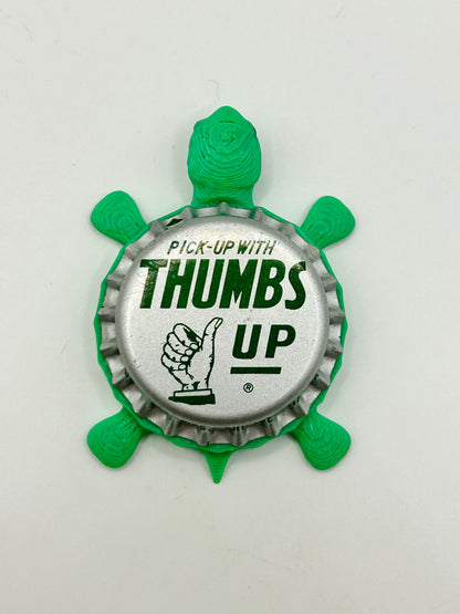 Thumbs Up Soda (Vintage) - Bottle Cap Magnet Turtle Shell Shocked Art