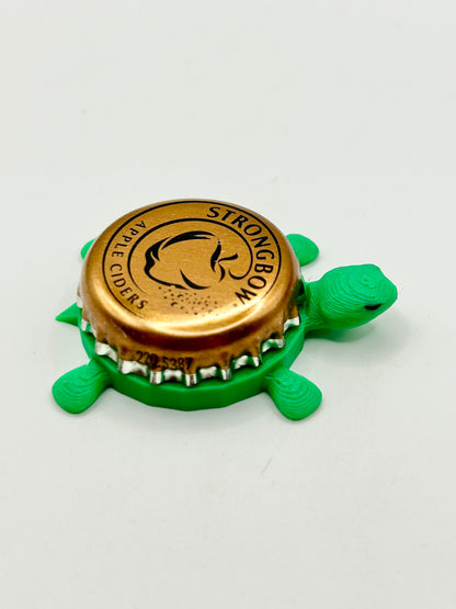 Strongbow Apple Cider (Peach) - Bottle Cap Magnet Turtle Shell Shocked Art