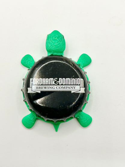 Fordham & Dominion - Bottle Cap Magnet Turtle Shell Shocked Art