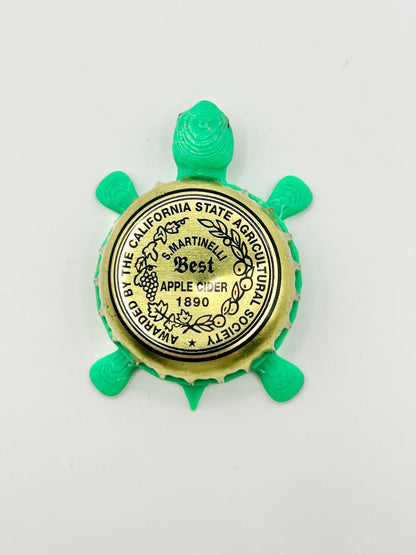 Martinelli’s Best Apple Cider - Bottle Cap Magnet Turtle Shell Shocked Art