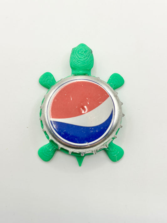 Pepsi Logo (Silver Border) - Bottle Cap Magnet Turtle