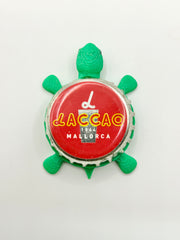 Laccao Chocolate Drink (Mallorca) - Bottle Cap Magnet Turtle Shell Shocked Art