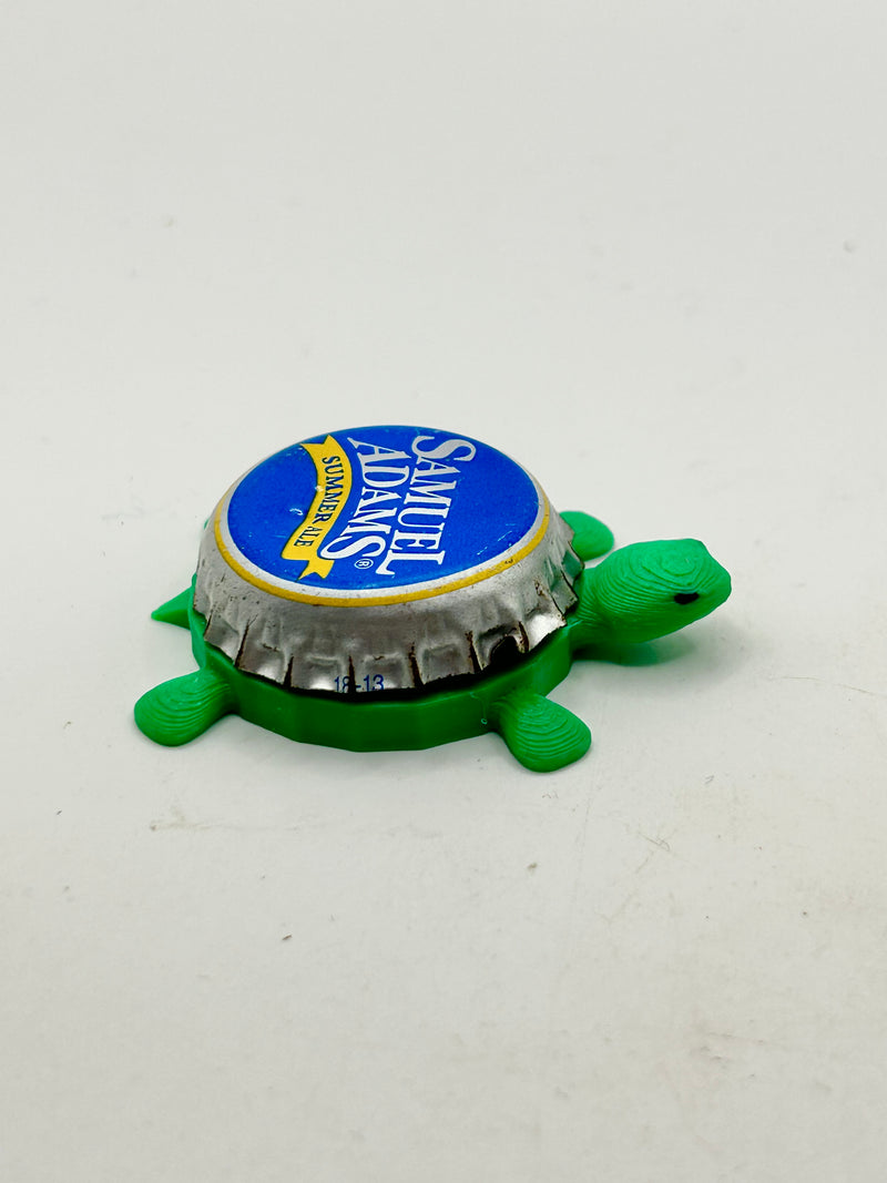 Sam Adams Summer Ale (Light Blue) - Bottle Cap Magnet Turtle Shell Shocked Art
