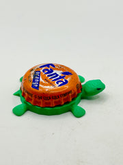 Fanta Orange Soda - Bottle Cap Magnet Turtle Shell Shocked Art
