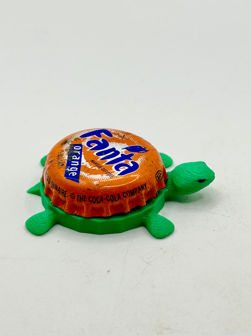 Fanta Orange Soda - Bottle Cap Magnet Turtle Shell Shocked Art