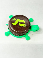 Green’s Premium Pilsner - Bottle Cap Magnet Turtle Shell Shocked Art