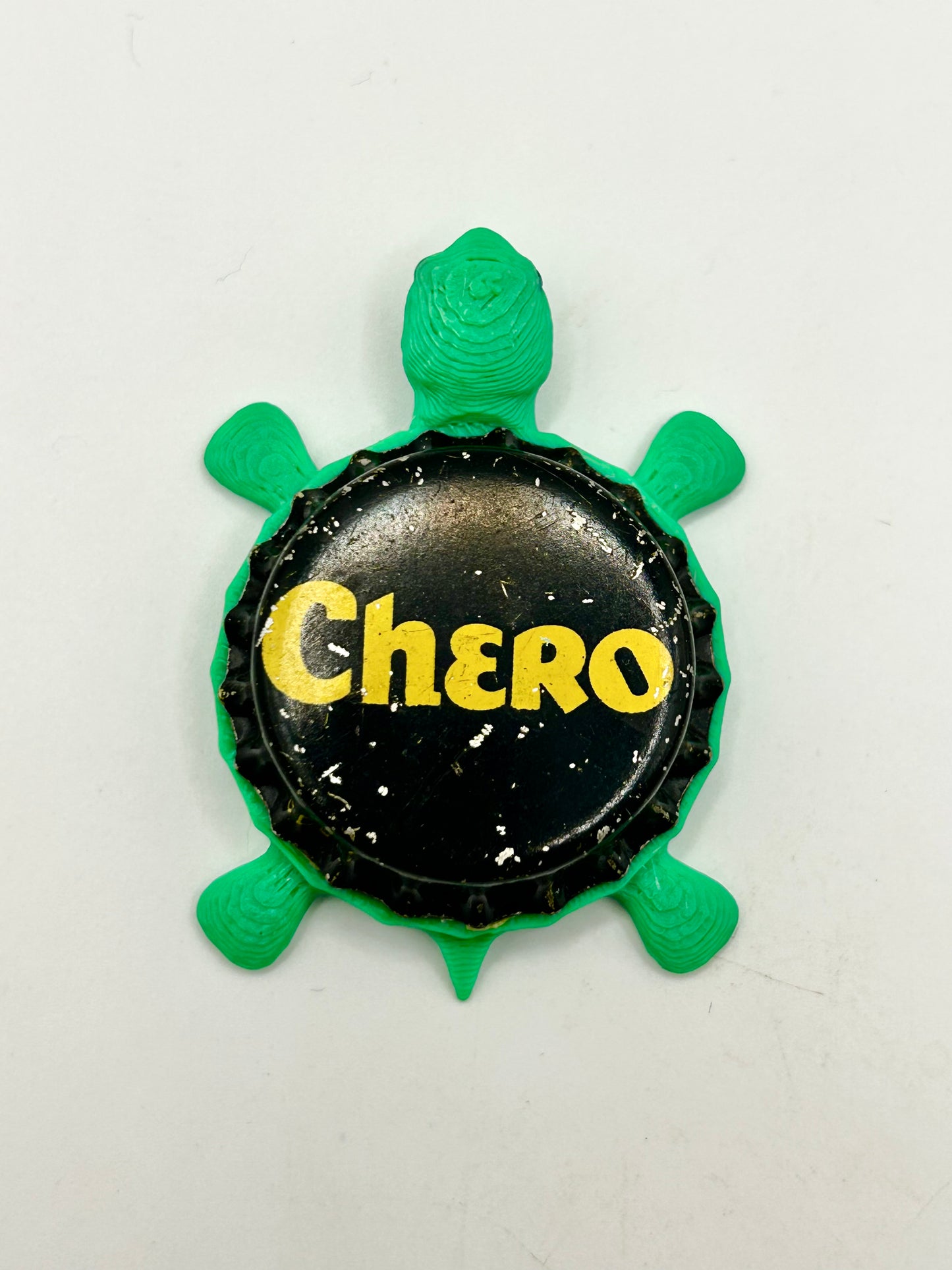 Chero Cola (Vintage) - Bottle Cap Magnet Turtle Shell Shocked Art