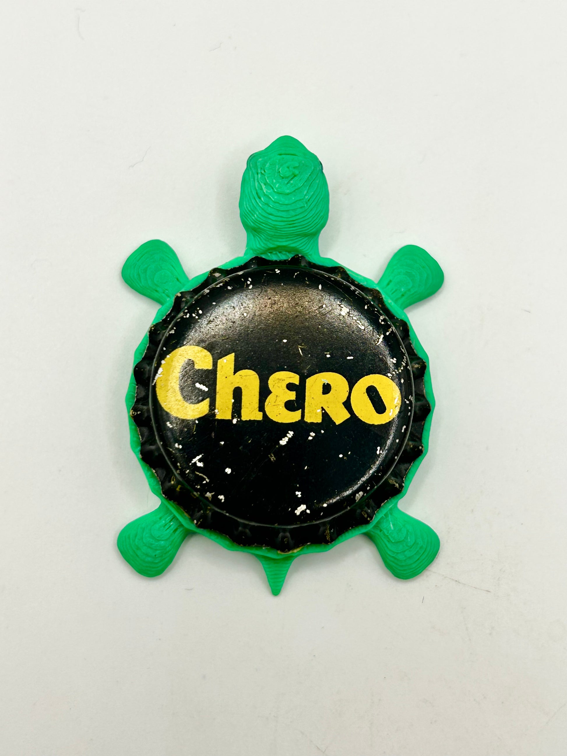 Chero Cola (Vintage) - Bottle Cap Magnet Turtle Shell Shocked Art