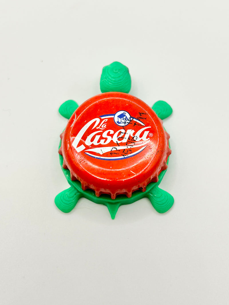 Casera Soda (Red) - Bottle Cap Magnet Turtle Shell Shocked Art