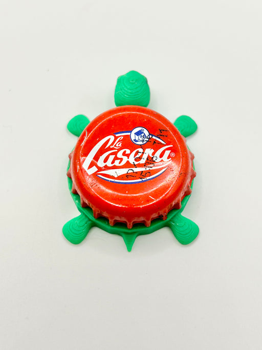 Casera Soda (Red) - Bottle Cap Magnet Turtle Shell Shocked Art