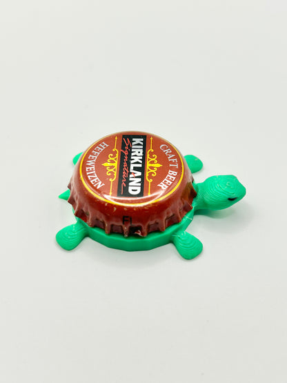 Kirkland Heffeweizen - Bottle Cap Magnet Turtle Shell Shocked Art