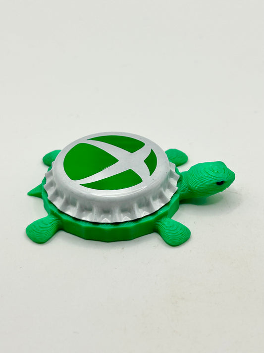 Xbox - Bottle Cap Magnet Turtle Shell Shocked Art