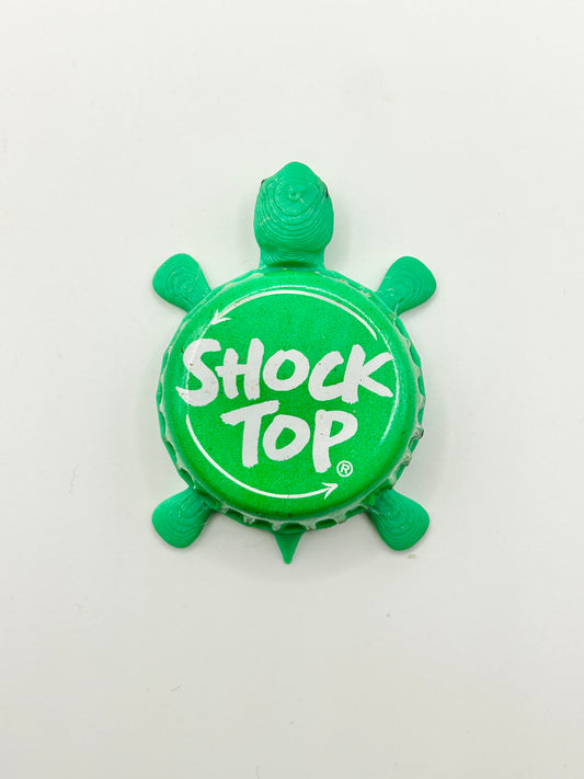Shock Top (Green, Text Only) - Bottle Cap Magnet Turtle