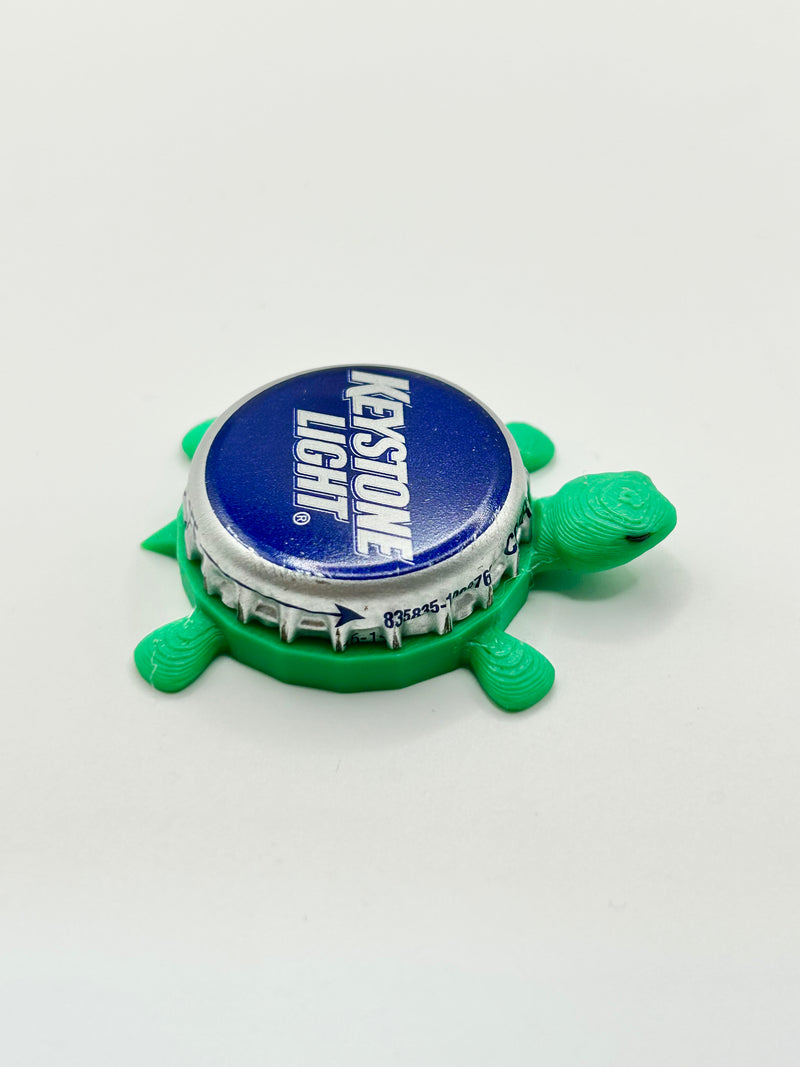 Keystone Light - Bottle Cap Magnet Turtle Shell Shocked Art
