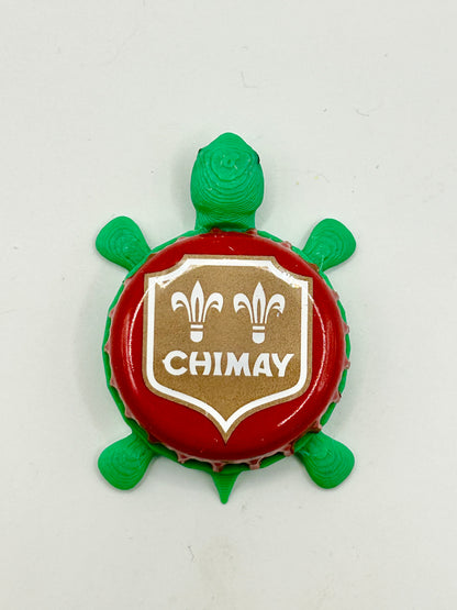 Chimay Brewery (Red) - Bottle Cap Magnet Turtle Shell Shocked Art