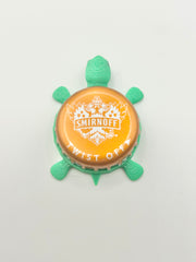 Smirnoff (Orange) - Bottle Cap Magnet Turtle Shell Shocked Art
