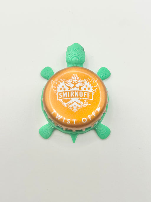Smirnoff (Orange) - Bottle Cap Magnet Turtle Shell Shocked Art