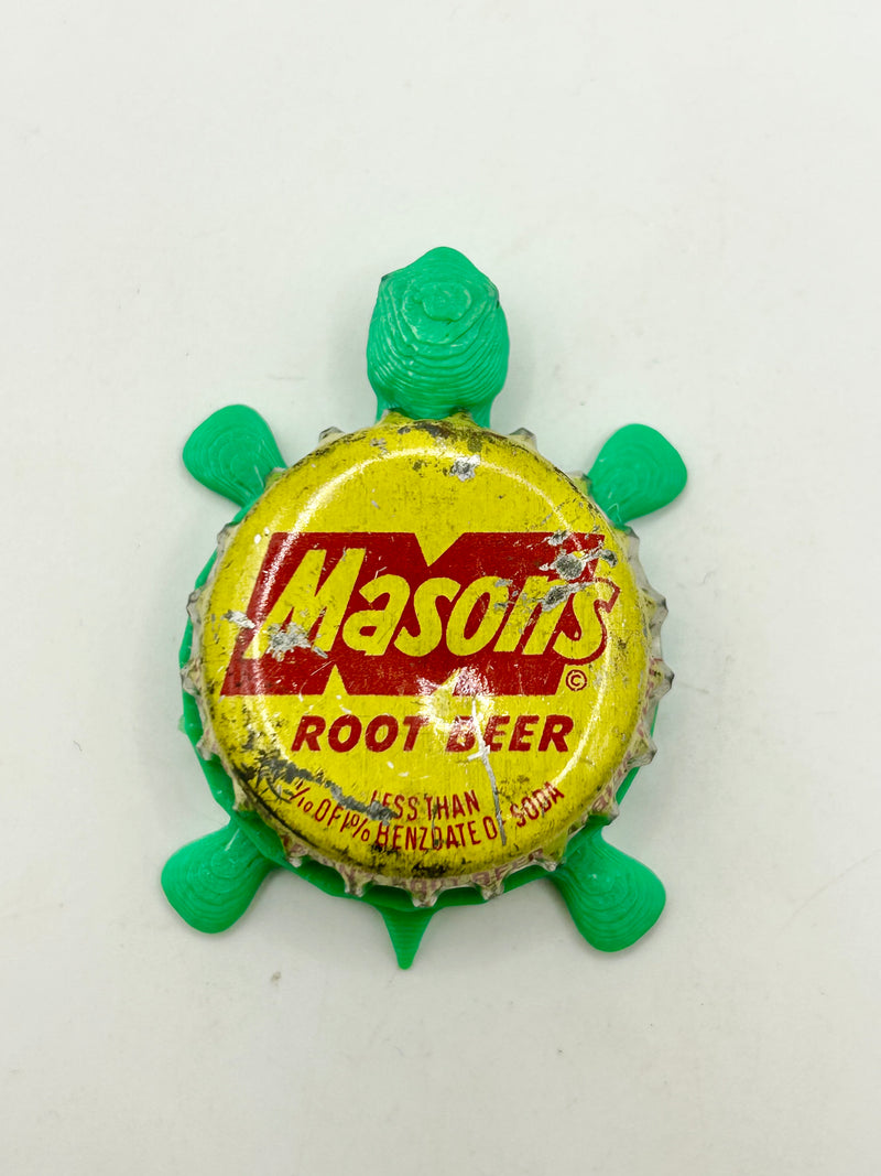 Mason’s Root Beer (Vintage) - Bottle Cap Magnet Turtle Shell Shocked Art