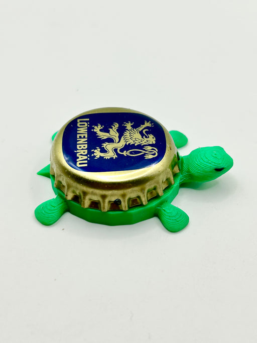 Lowenbrau - Bottle Cap Magnet Turtle Shell Shocked Art