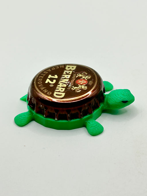 Bernard Nepasterovano (Brown) - Bottle Cap Magnet Turtle Shell Shocked Art