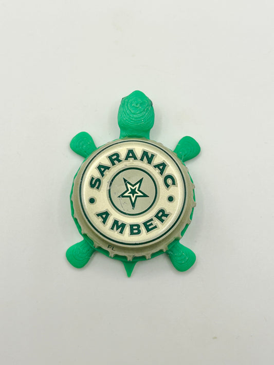 Saranac Amber - Bottle Cap Magnet Turtle
