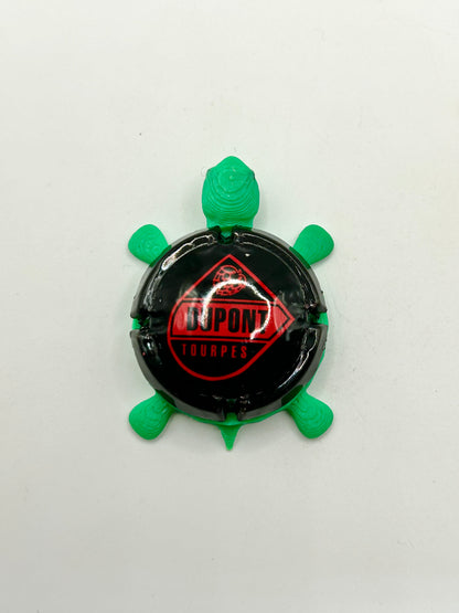 Dupont Tourpes (Cork Cage Cap) - Bottle Cap Magnet Turtle Shell Shocked Art
