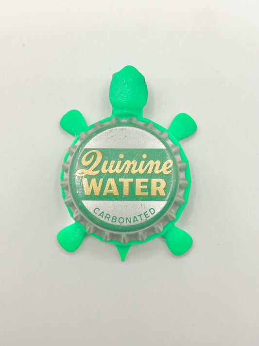 Quinine Water - Bottle Cap Magnet Turtle