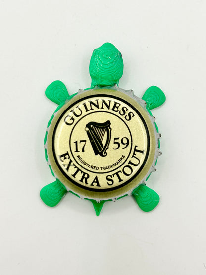 Guinness Extra Stout 1759 - Bottle Cap Magnet Turtle Shell Shocked Art