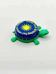 Green Flash Beer (Dark Blue) - Bottle Cap Magnet Turtle Shell Shocked Art