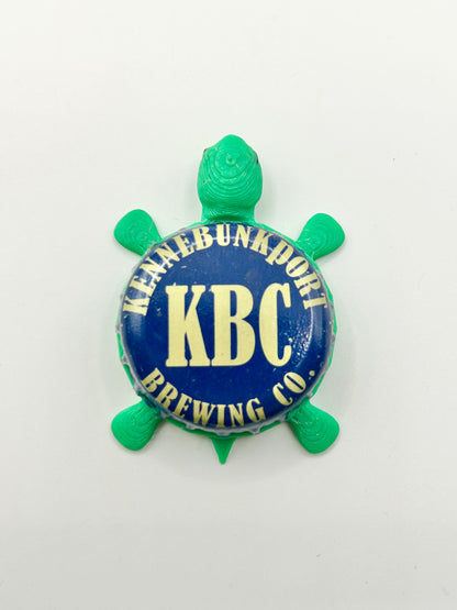 Kennebunkport Brewing KBC - Bottle Cap Magnet Turtle Shell Shocked Art