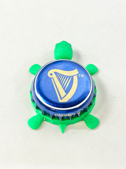 Harp Lager (Gold) - Bottle Cap Magnet Turtle Shell Shocked Art