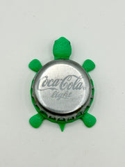 Coca Cola Light - Bottle Cap Magnet Turtle Shell Shocked Art