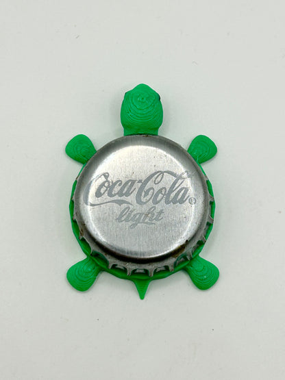 Coca Cola Light - Bottle Cap Magnet Turtle Shell Shocked Art