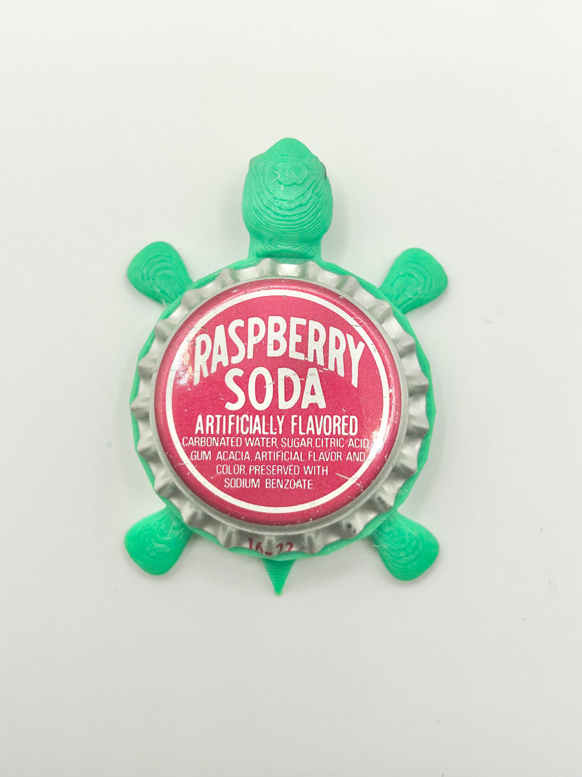 Raspberry Soda (Bright Background) - Bottle Cap Magnet Turtle — Shell ...