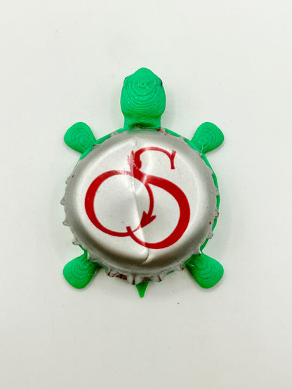 Original Sin Brewing - Bottle Cap Magnet Turtle Shell Shocked Art