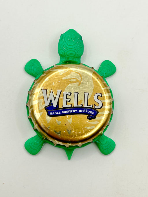 Wells Brewers (Eagle Brewery) - Bottle Cap Magnet Turtle Shell Shocked Art