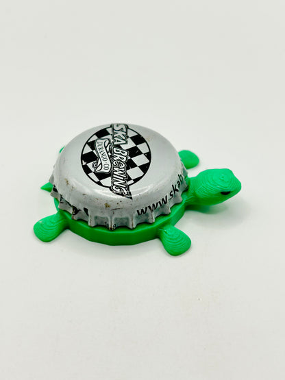 SKA Brewing - Bottle Cap Magnet Turtle Shell Shocked Art