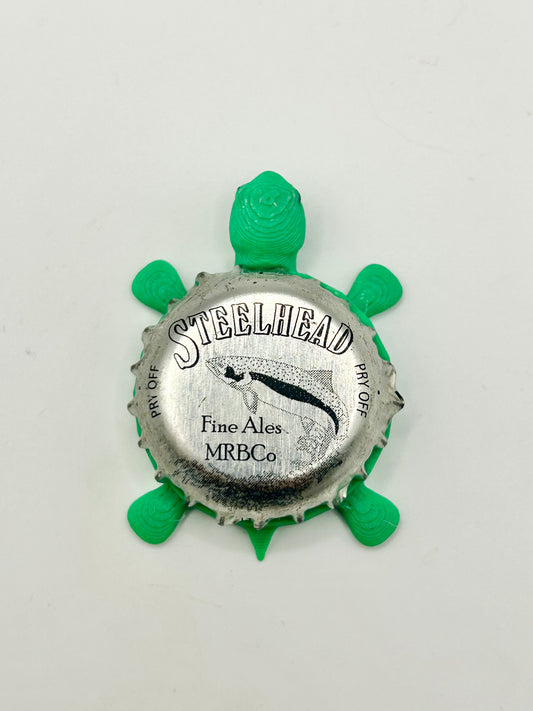 Steelhead Ale - Mad River Brewing - Bottle Cap Magnet Turtle
