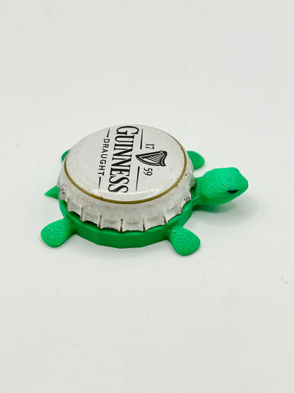 Guinness Draught - Bottle Cap Magnet Turtle Shell Shocked Art