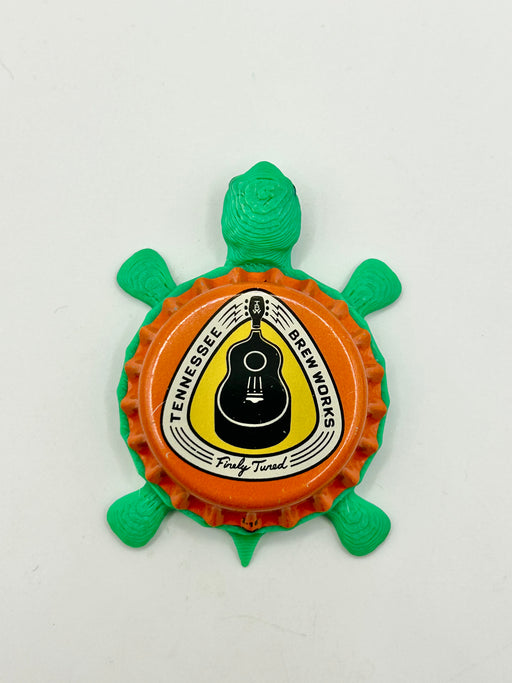 Tennessee Brew Works - Bottle Cap Magnet Turtle Shell Shocked Art