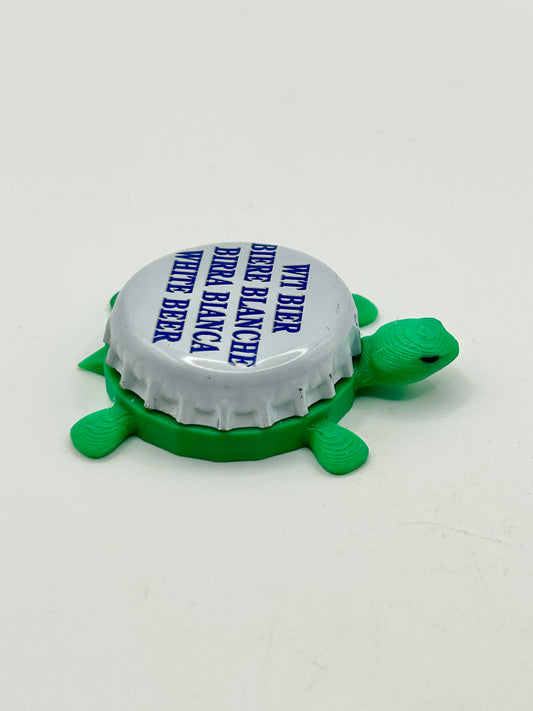 Blanche de Bruxelles (Wit Bier) - Bottle Cap Magnet Turtle Shell Shocked Art