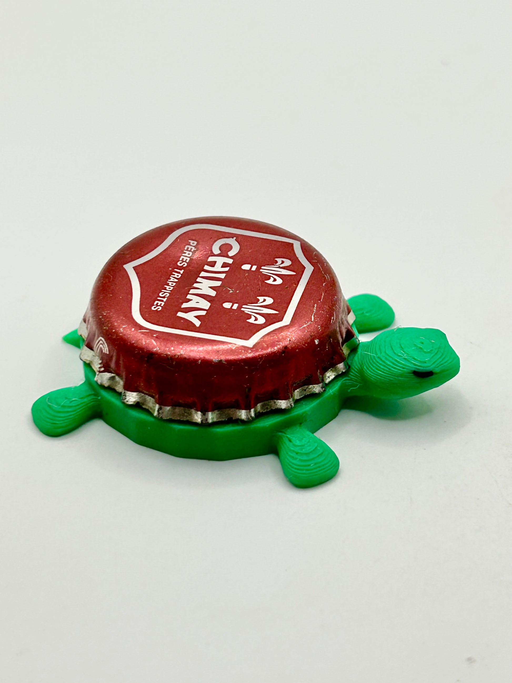 Chimay Brewery (Peres Trapistes) - Bottle Cap Magnet Turtle Shell Shocked Art