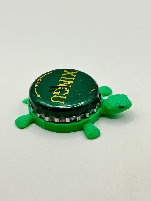 Xingu Beer, Green (Brazil) - Bottle Cap Magnet Turtle Shell Shocked Art