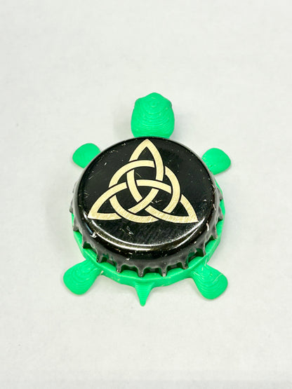 Arcadia Brewing - Bottle Cap Magnet Turtle Shell Shocked Art